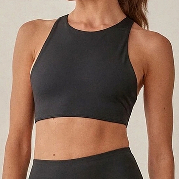 Reformation Ecomove Racerback Sports Bra sz Large Black - Picture 3 of 4